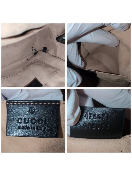 Gucci Appearance GG Marmont Leather Quilted Black Backpack